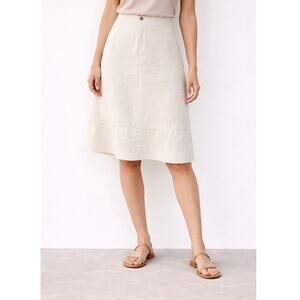 CP Shades 100% Linen Resort Skirt  Knee Length Coastal Vacation Small